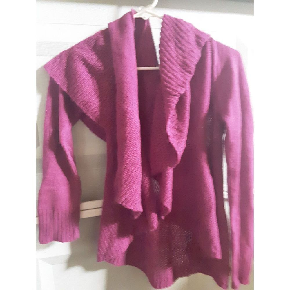 MUDD PURPLE OPEN FRONT CARDIGAN SWEATER SIZE M